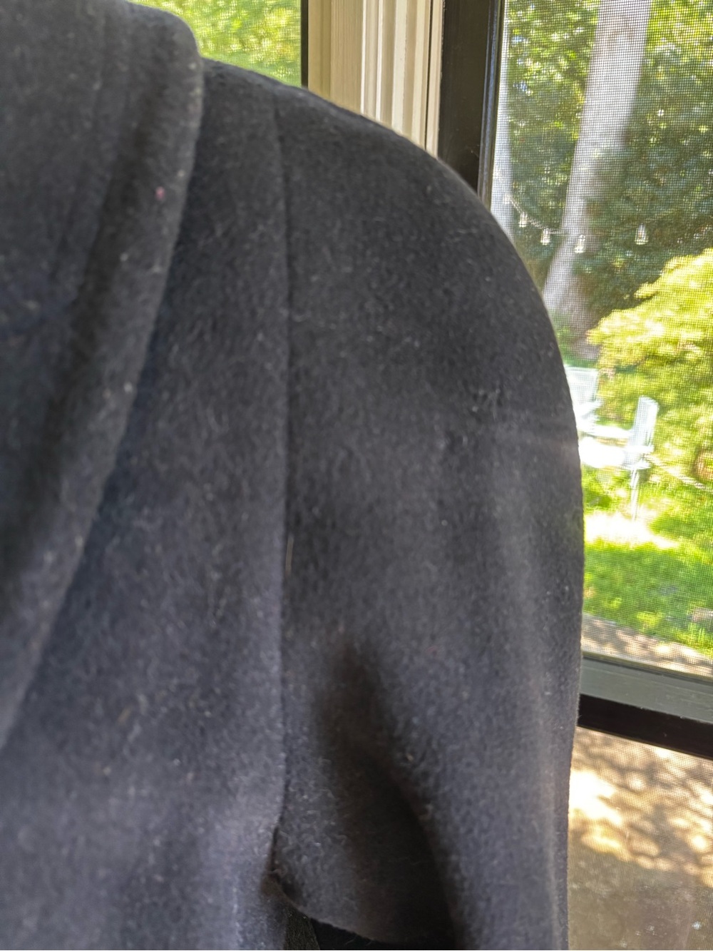 Vintage John Weitz 100% Wool Black Coat - Picture 5 of 12